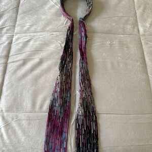 Pink and Black Tassel Hair Accessories